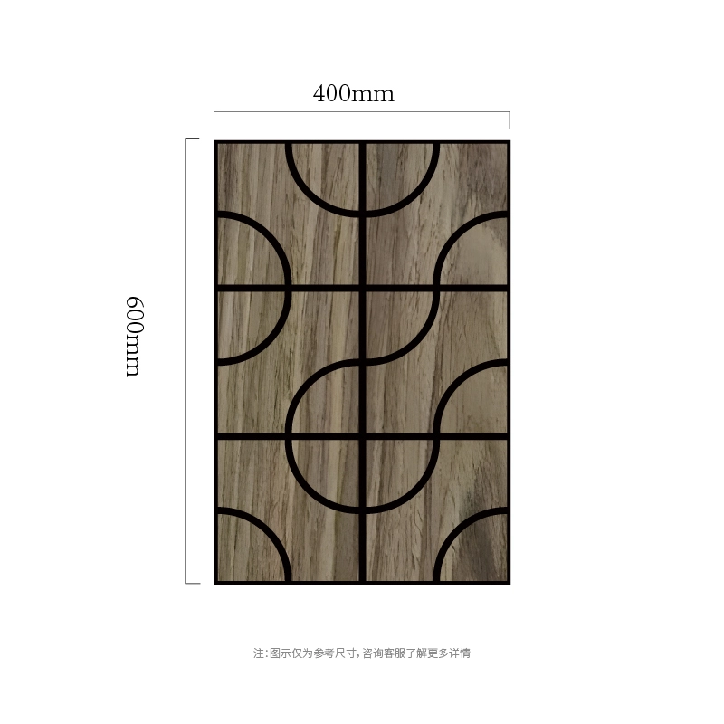 Arc Grid Wood MDF-on-PET akustiki diwar paneli Arc Grid Wood MDF-on-PET akustiki diwar paneli